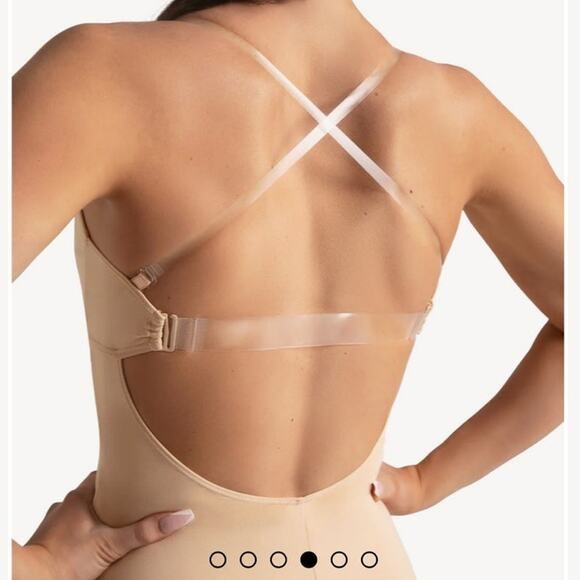 NWT Capezio Camisole Leotard with Bratek in Nude Color - Size Small - Picture 4 of 13